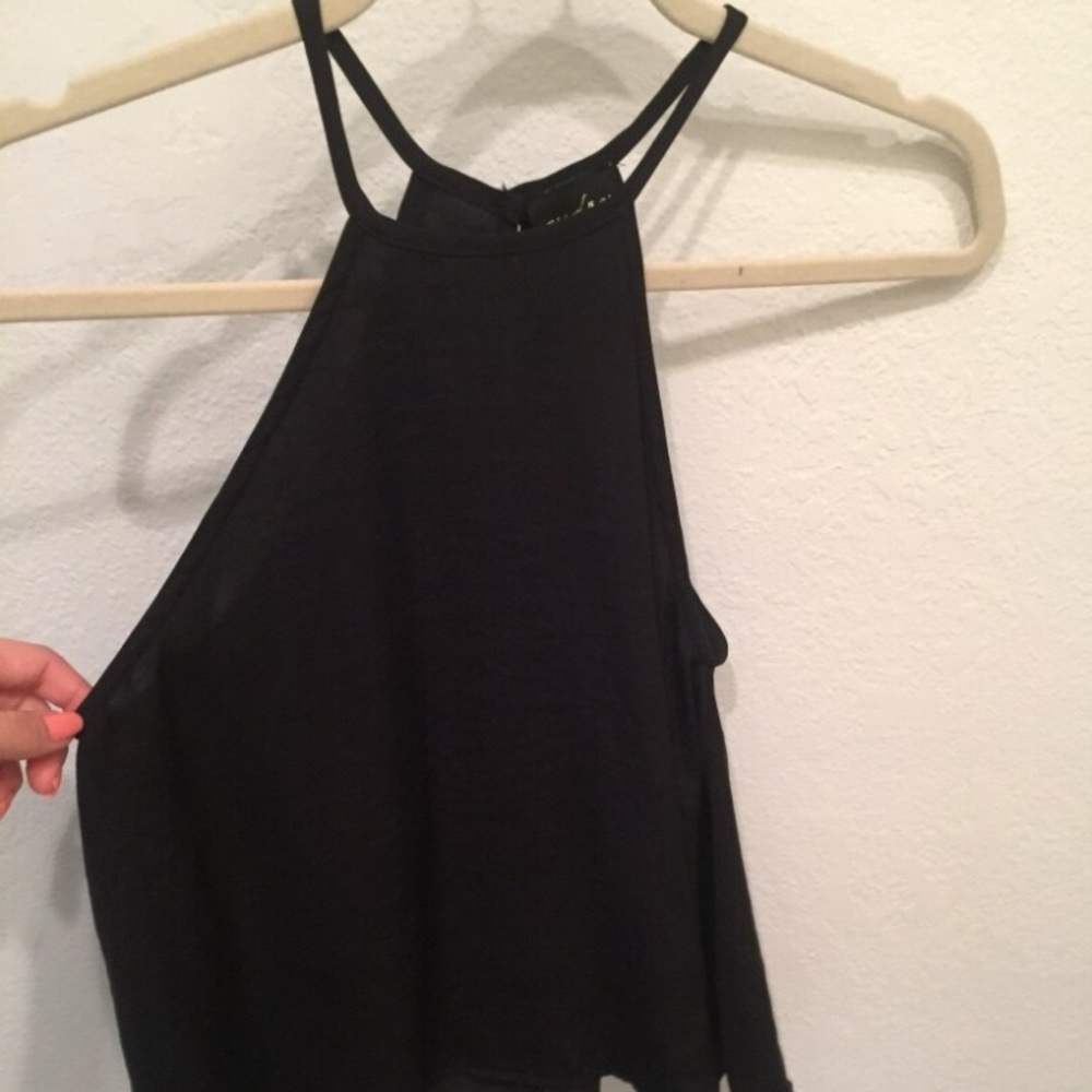 Black halter top
